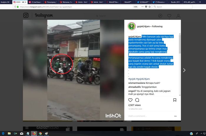 Viral, Video Ojek Online Yang Enggak Ikut Demo Tapi Angkut Penumpang ...